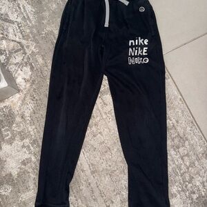 Nike Kids Black Sweatpants with Logo